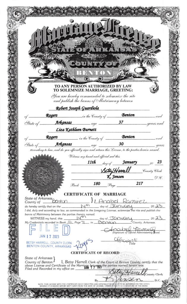 Arkansas Marriage License Search